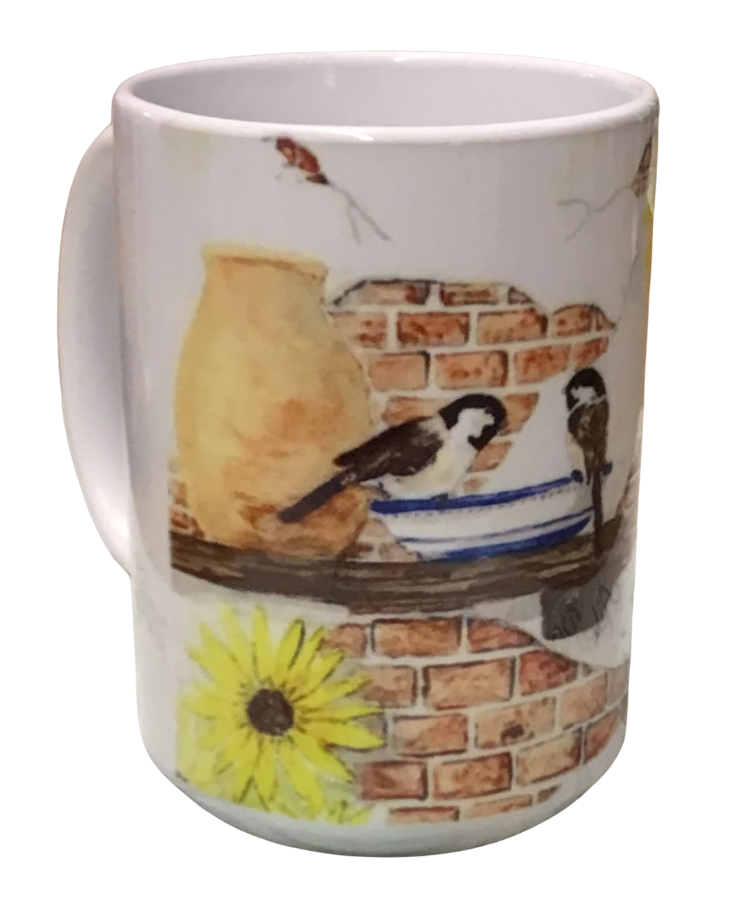 Fall Visistors - Montana Artist - Laurel Ovitt - 15oz Mug