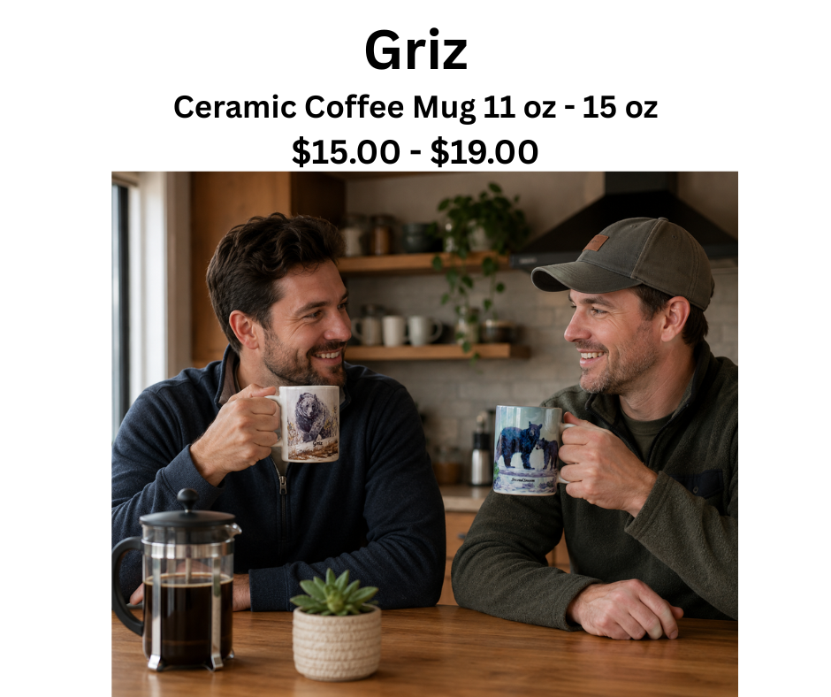 Griz - Montana Artist - Laurel Ovitt - 15oz Mug