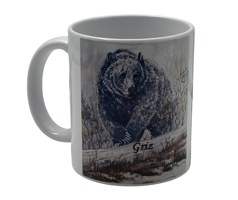 Griz - Montana Artist - Laurel Ovitt - 15oz Mug