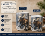 Moose Trails Coffee Mugs - Montana Artist Laurel Ovitt