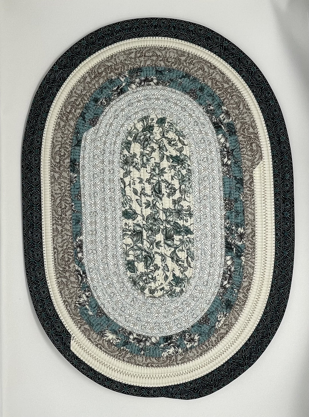 Sage , Green and Gold Handmade Rug