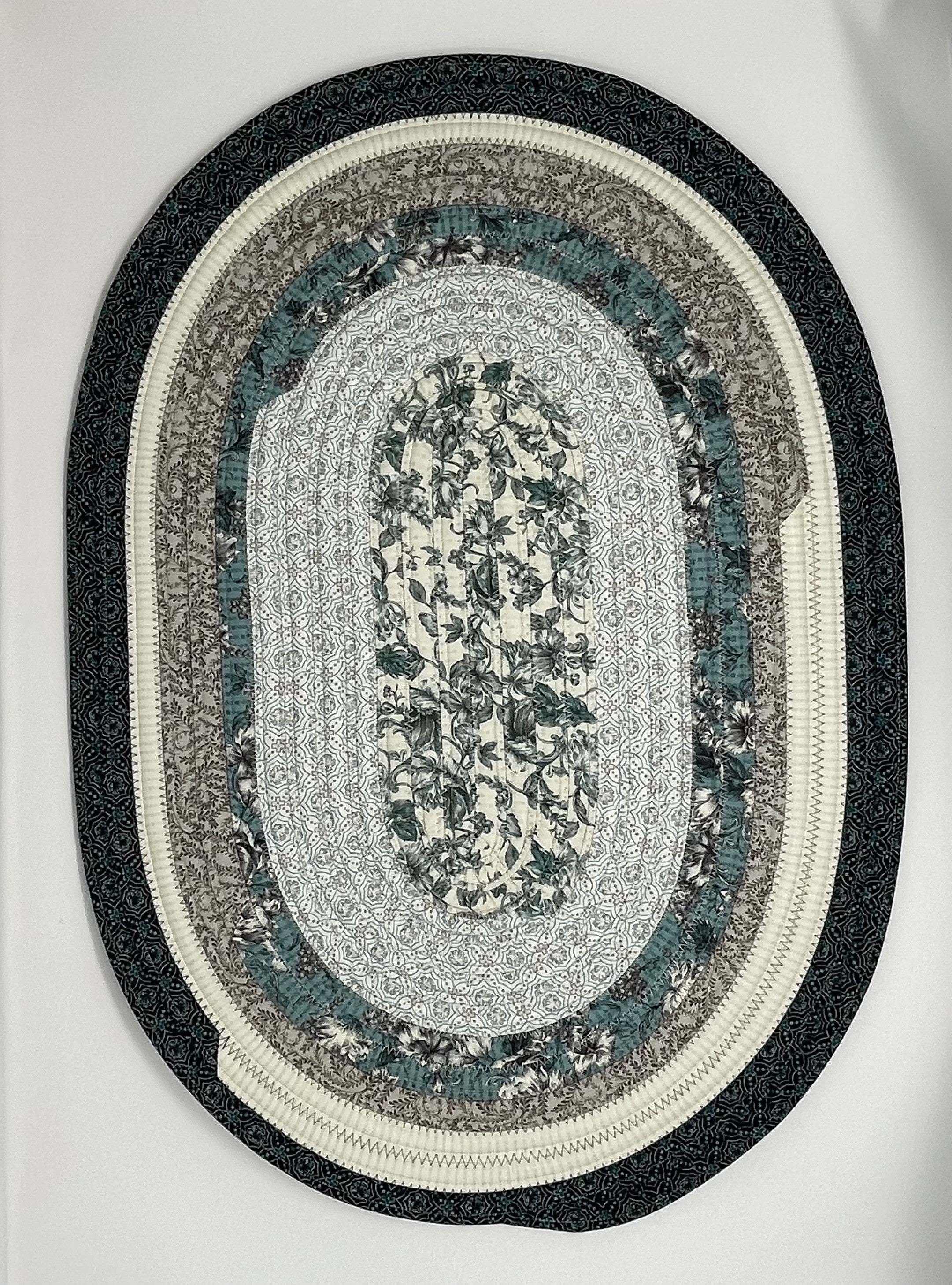 Sage , Green and Gold Handmade Rug