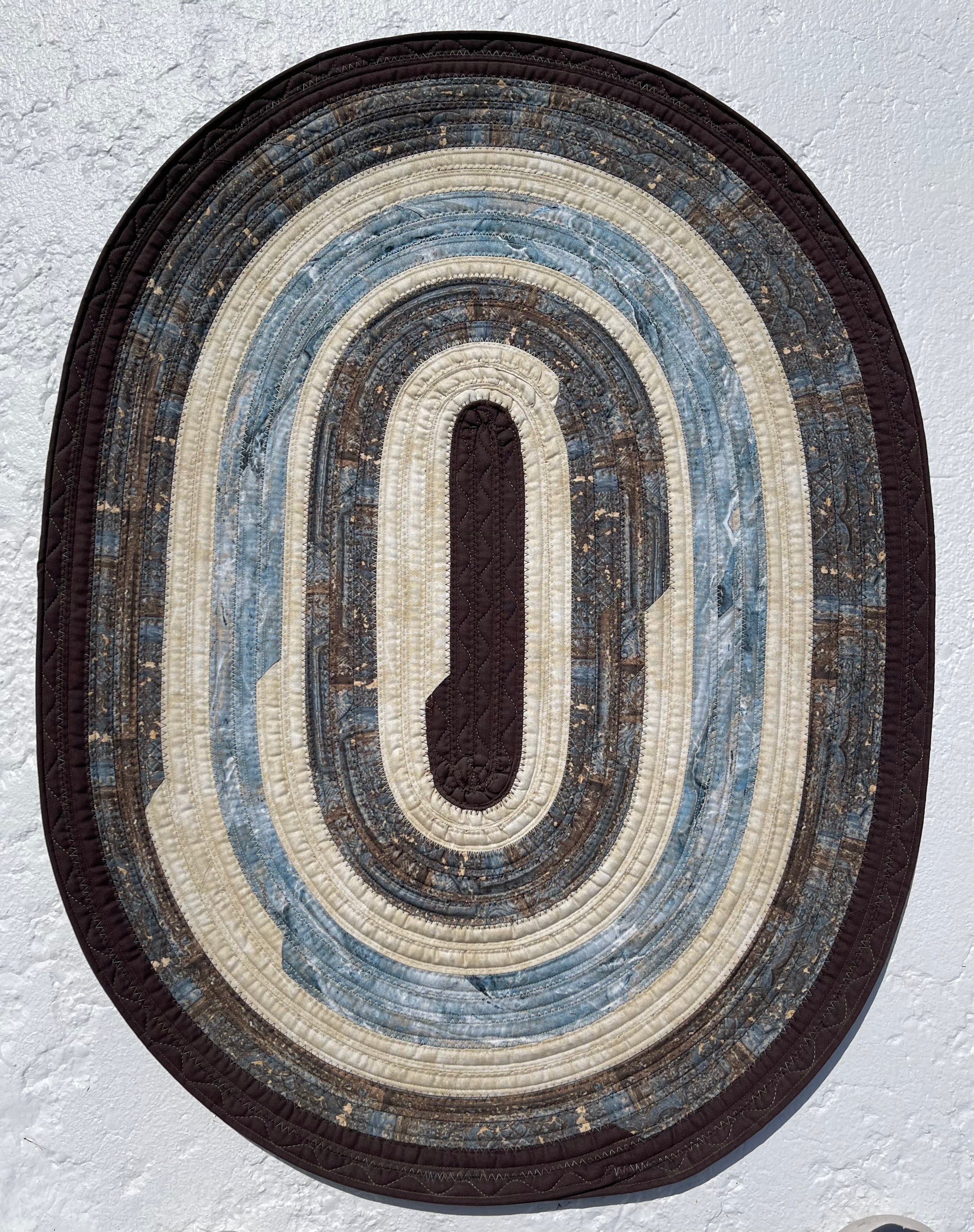 Rocky Brown & Blue - Handmade Rug