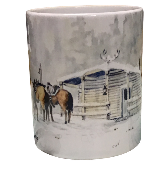 Mt line Camp- Montana Artist - Laurel Ovitt - 11oz Mug