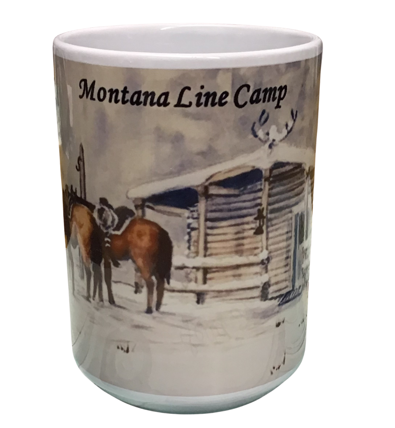 Mt Line Camp- Montana Artist - Laurel Ovitt - 15oz Mug