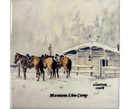 Montana Line Camp Ceramic Coaster