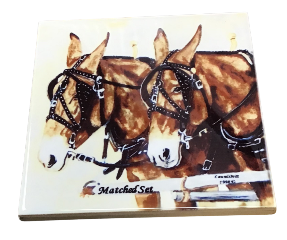 Borax Wagon Ceramic Coasters