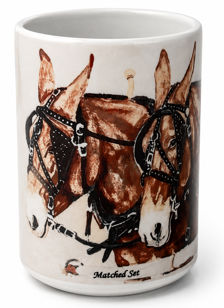 Matched Set Coffee Mugs - Montana Artist Laurel Ovitt