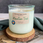 Pine and Sage - 10 oz - 100% Recycled Glass Candle/ Bamboo Lid