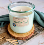 Pine and Sage - 10 oz - 100% Recycled Glass Candle/ Bamboo Lid
