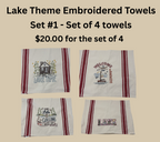 Embroidered Towels - Set of 4