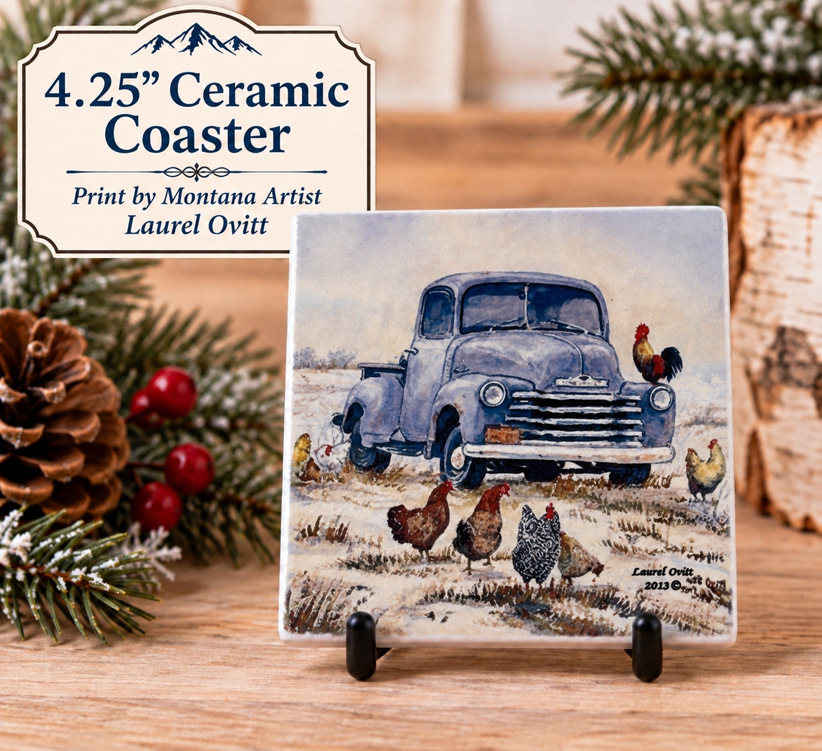 Vintage Truck Ceramic Coaster