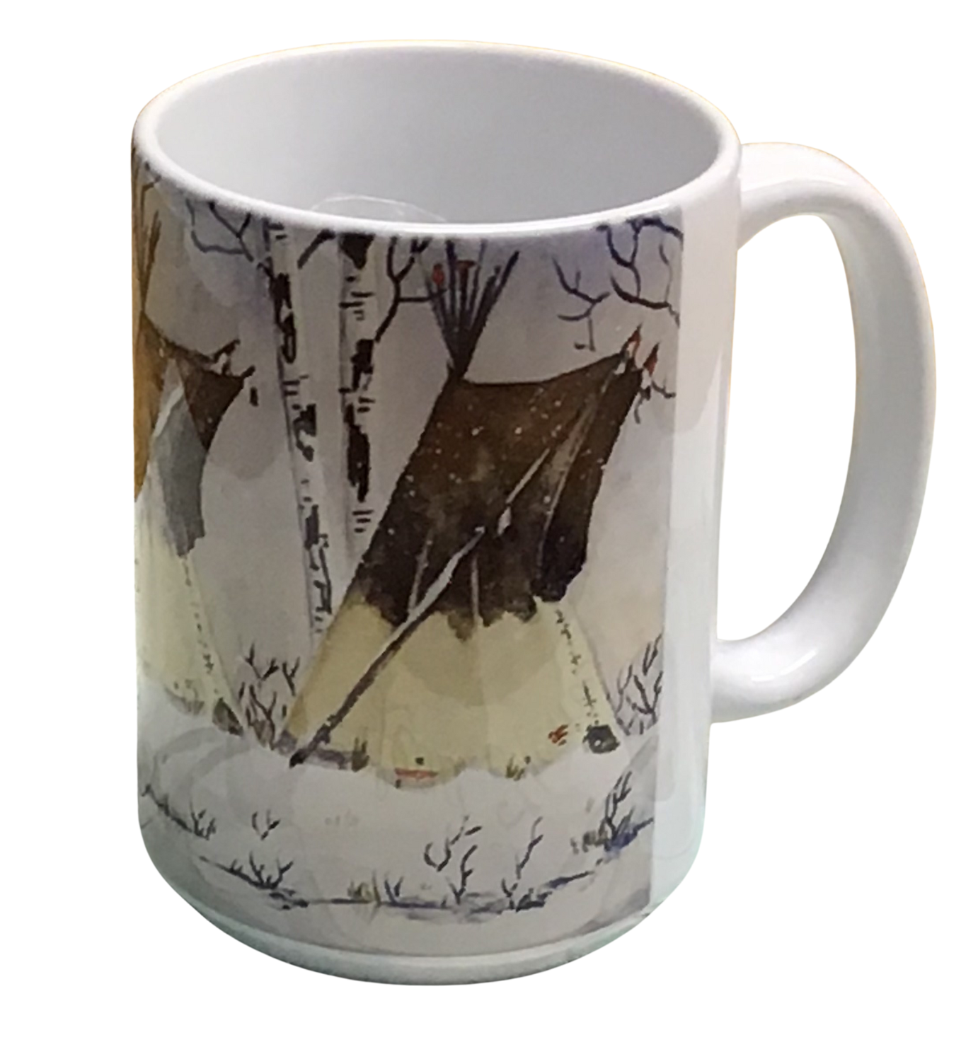 Winter Camp -Montana Artist-Laurel Ovitt-15oz Mug