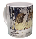 Winter Camp Coffee Mugs - Montana Artist Laurel Ovitt