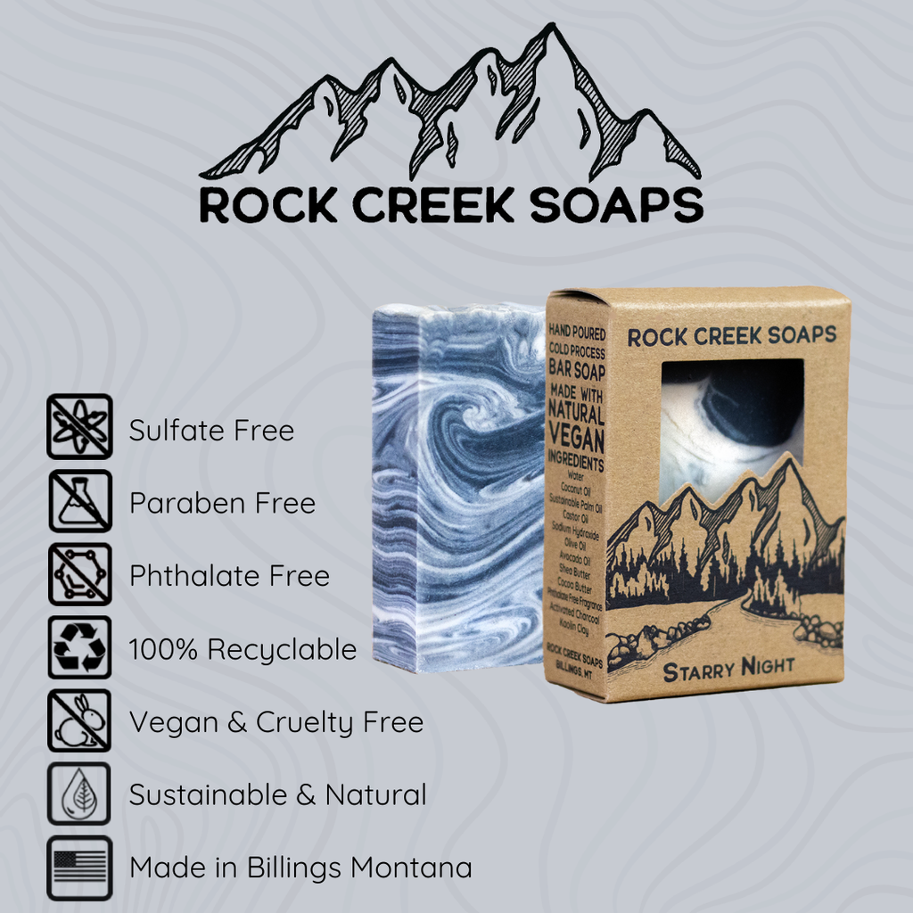 Starry Night Bar Soap: Vanilla, Sandalwood & Currants