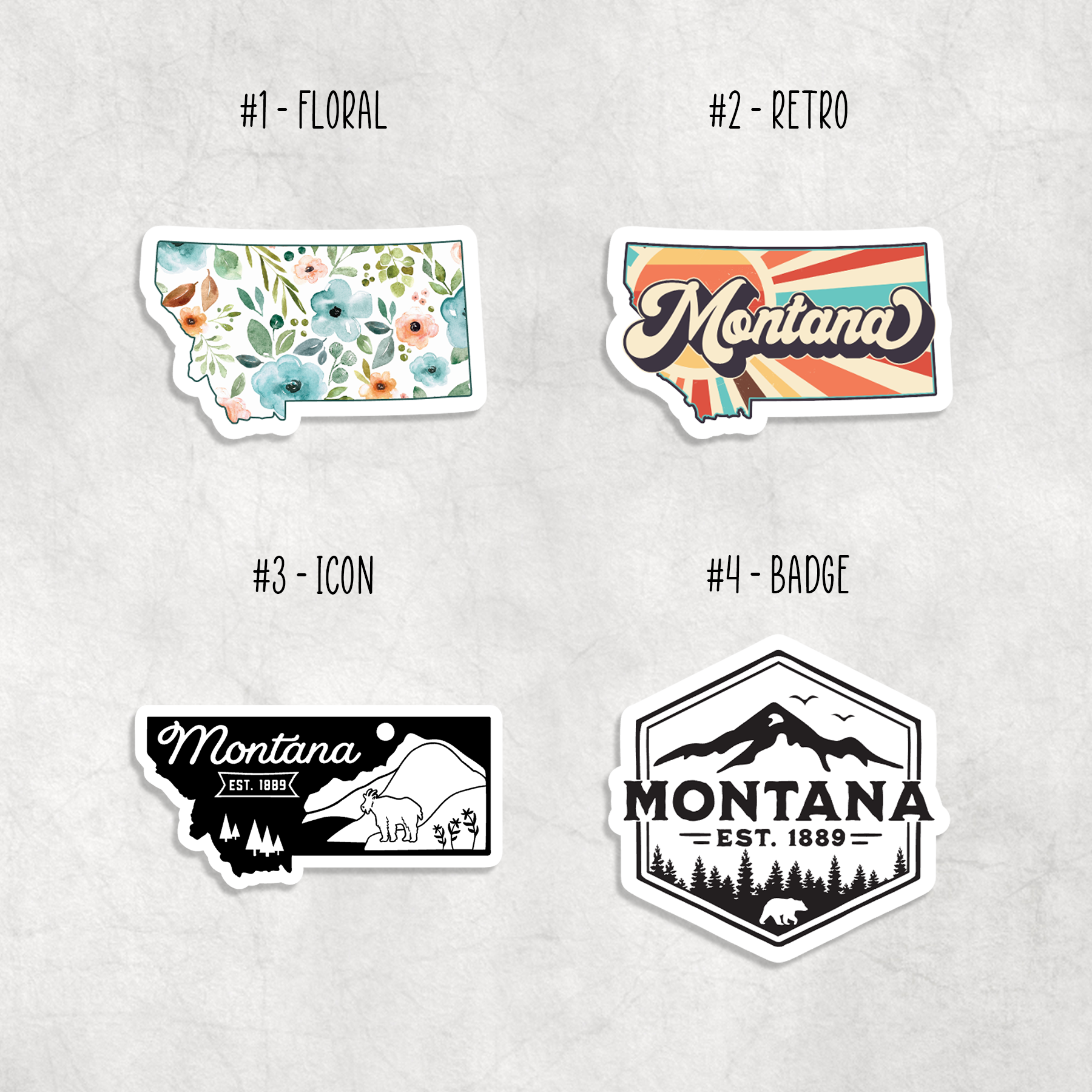 Montana Stickers: Design 2