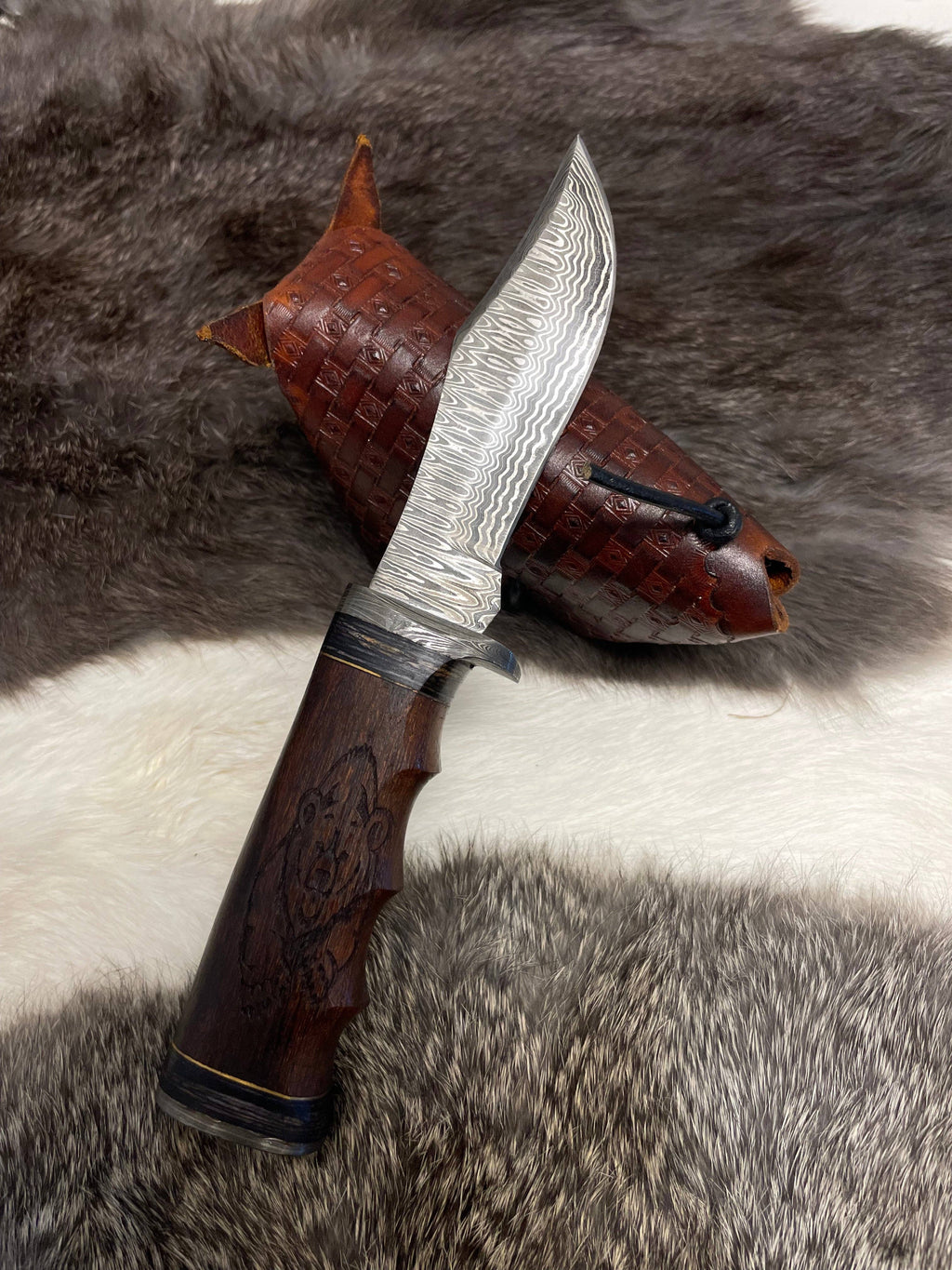 Grizzly Timberline Damascus Knife Damascus Knife  (Compact)