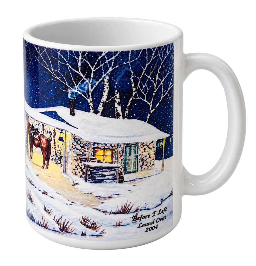 Before 1st Light Coffee Mugs - Montana Artist Laurel Ovitt