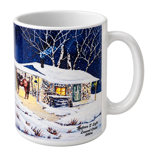 Before 1st Light Coffee Mugs - Montana Artist Laurel Ovitt
