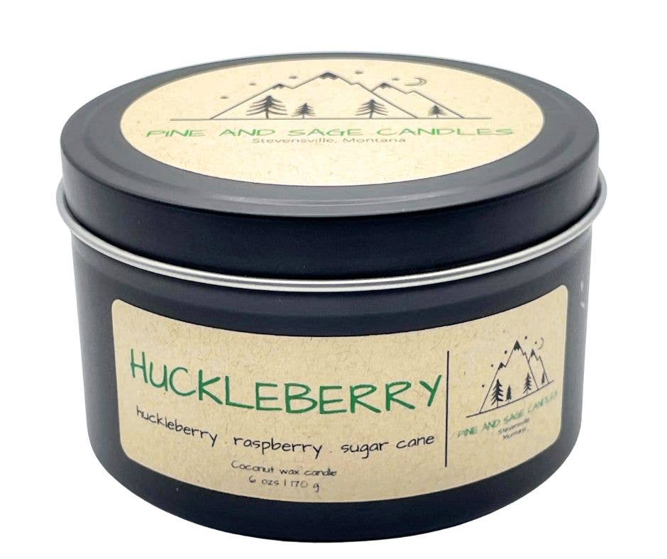 Huckleberry -Black Matte Candle Tin: