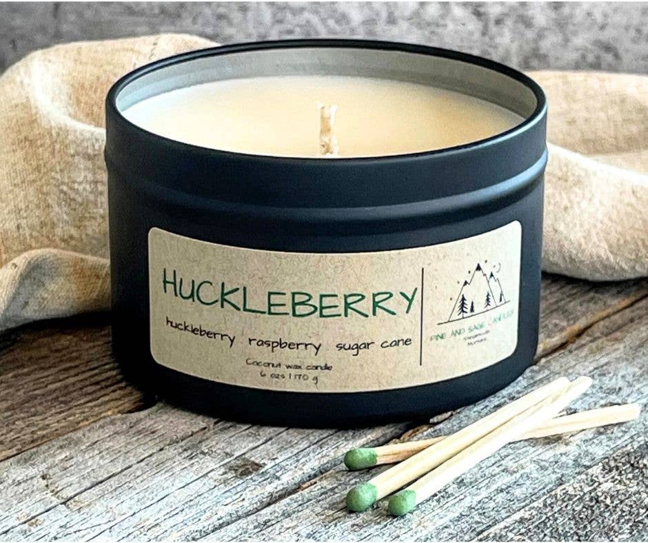 Huckleberry -Black Matte Candle Tin:
