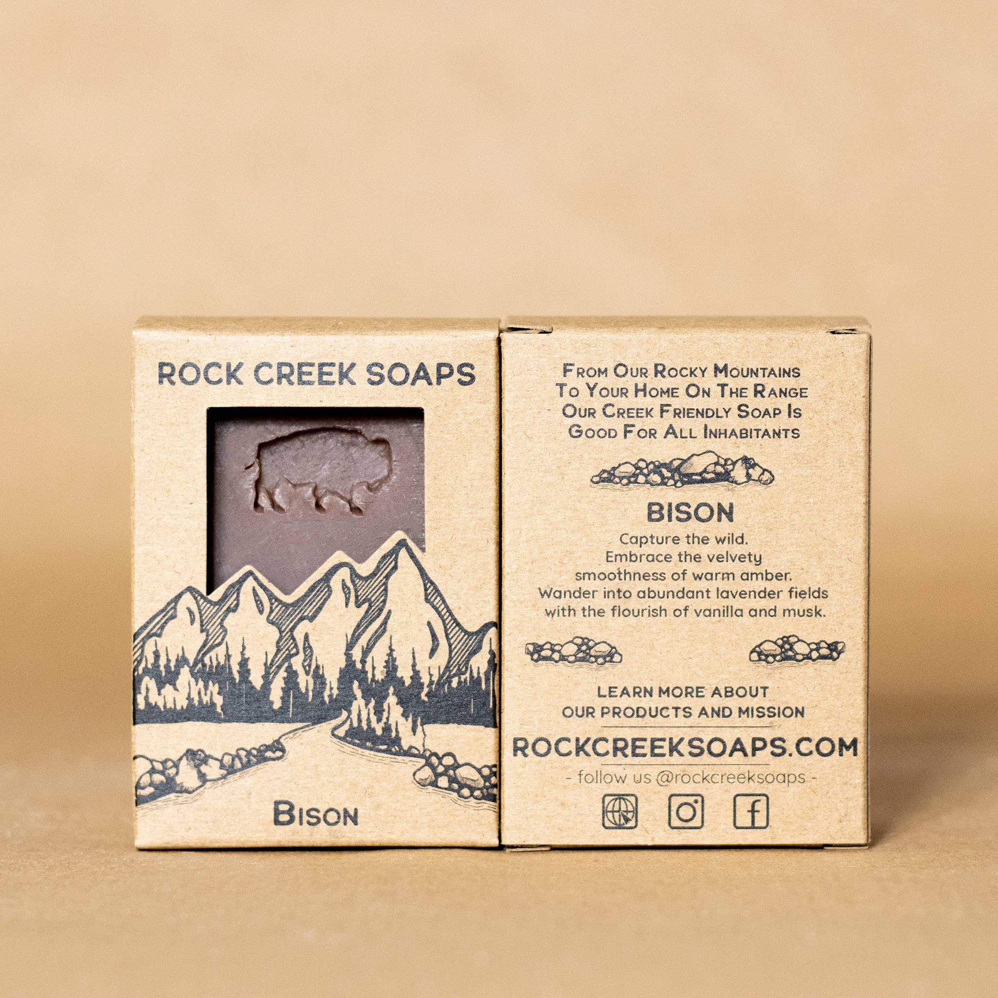 Bison Bar Soap: Amber Vanilla & Lavender