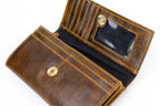 Women’s Brown Leather Wallet Floral Filigree ABLW 18-25203