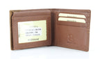 Mixed Media Two Tone Bifold Rodeo Wallet w/ Medallion AB1916: Black / Eagle