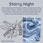 Starry Night Bar Soap: Vanilla, Sandalwood & Currants