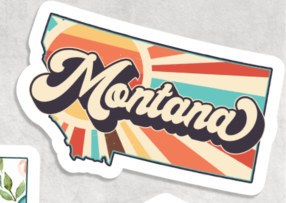 Montana Stickers: Design - Retro