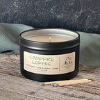 Campfire Coffee-6 oz. Black Matte Candle Tin: 6 oz