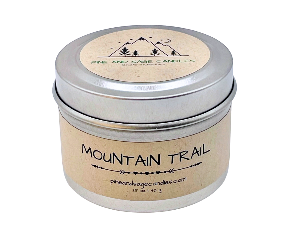 Mountain Trail - 6 oz Black Matte Candle Tin: 6 oz