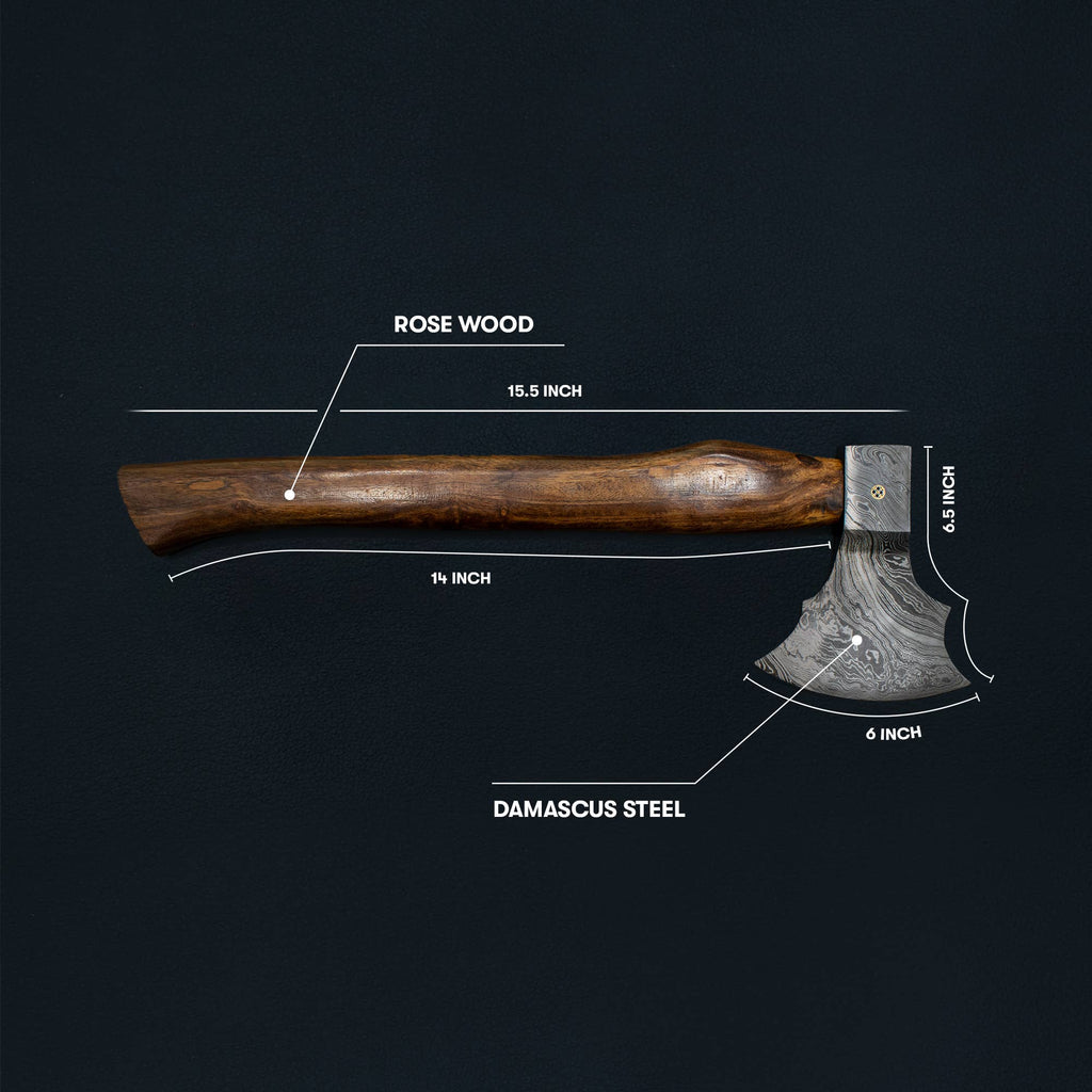 Damascus Steel all around camping knife AX- 0 0 1