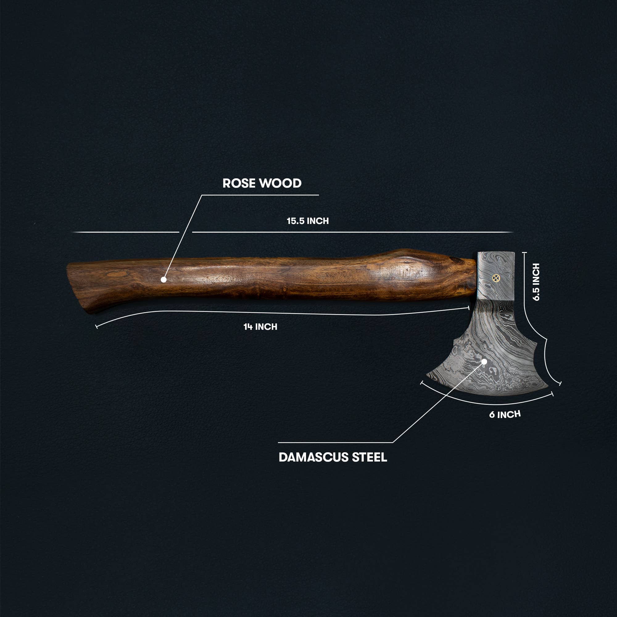 Damascus Steel all around camping knife AX- 0 0 1