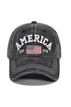 America Flag Embroidered Baseball Cap - Navy / One Size