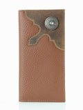 Western Cut Rodeo Wallet w/ Shotgun Shell Concho AB 1902: Tan