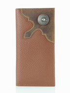 Western Cut Rodeo Wallet w/ Shotgun Shell Concho AB 1902: Tan