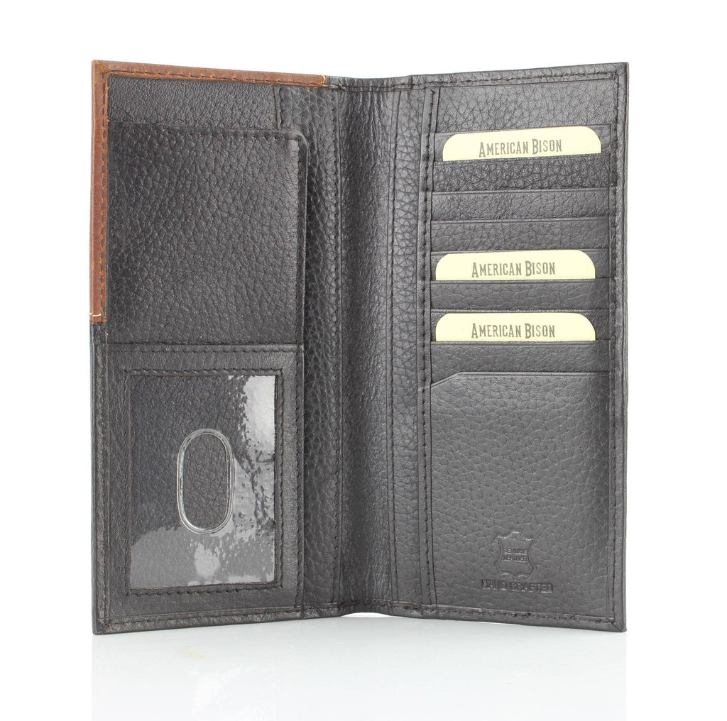 Western Cut Rodeo Wallet w/ Shotgun Shell Concho AB 1902: Tan