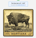 Buffalo & Calf: Montana (Sticker)-Vintage Cabinet card